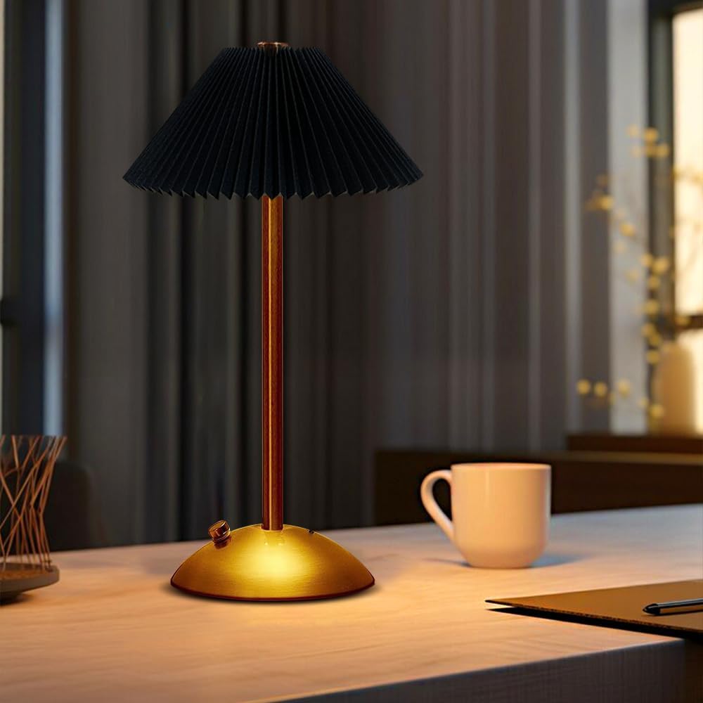 Portable LED Table Lamp with Touch Sensor, 3 Color Touch Control Rechargeable Lamp