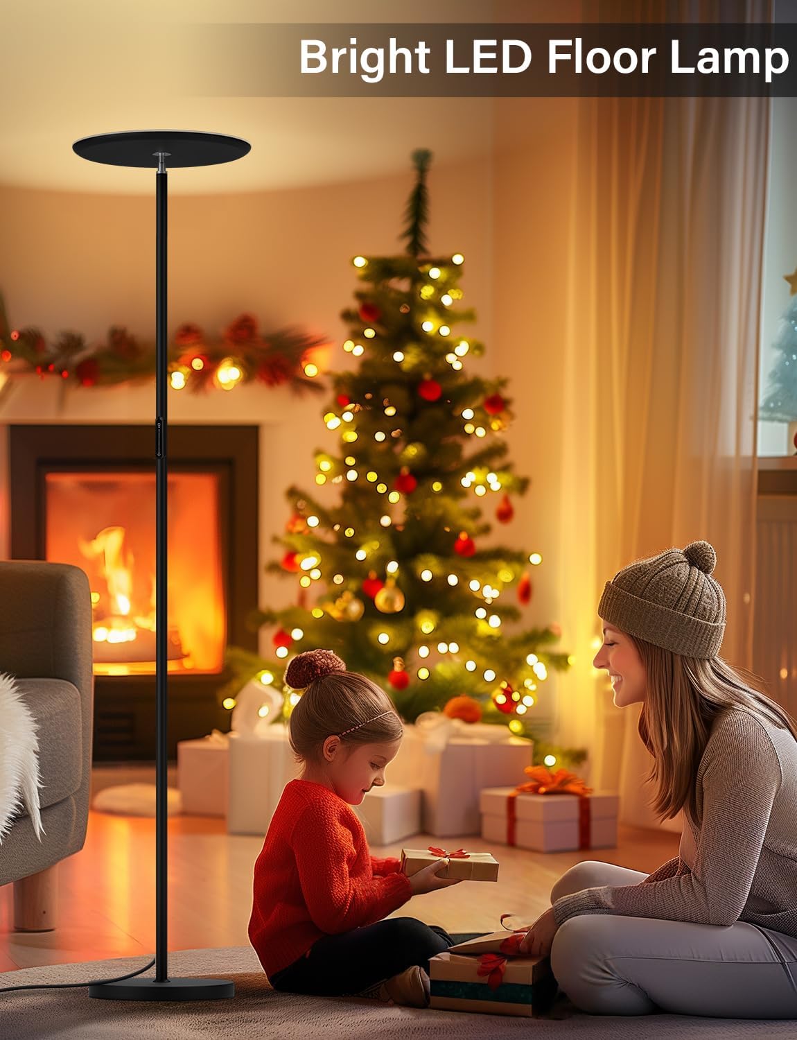 Modern LED Floor Lamp - Remote & Touch Control