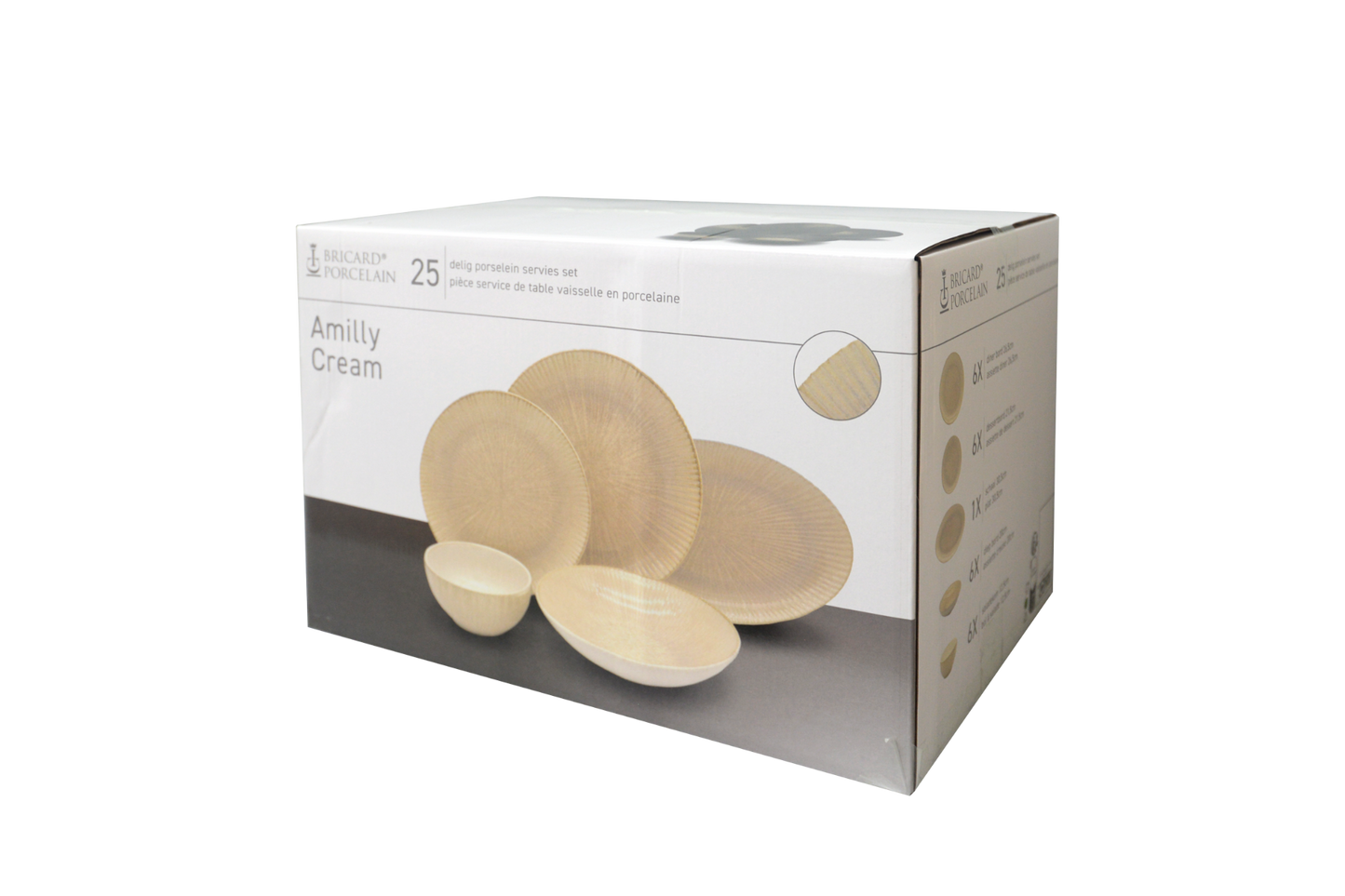 Dinnerware Set 25-Piece | Cream