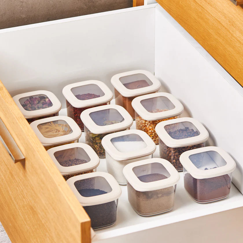 Forbs 12-Piece Storage Container, 500ml, Cream